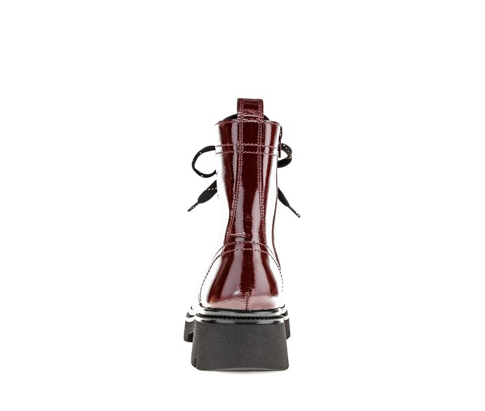 Gabor Damen  Schnürstiefelette Rot - Lackleder