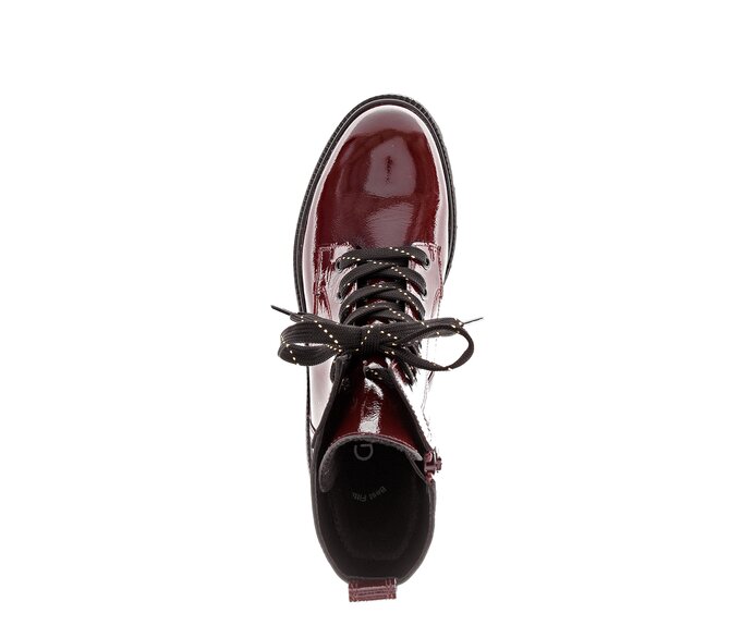 Gabor Damen  Schnürstiefelette Rot - Lackleder