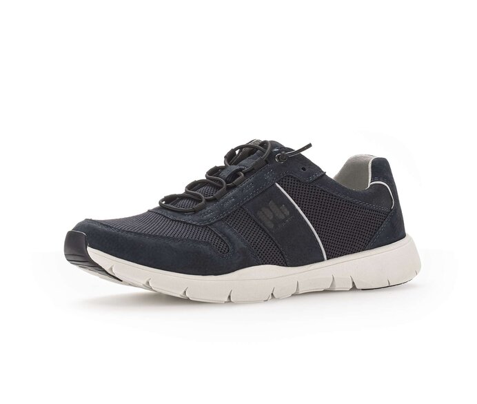 Pius Gabor Herren Sneaker Low Blau - Materialmix Leder/Textil
