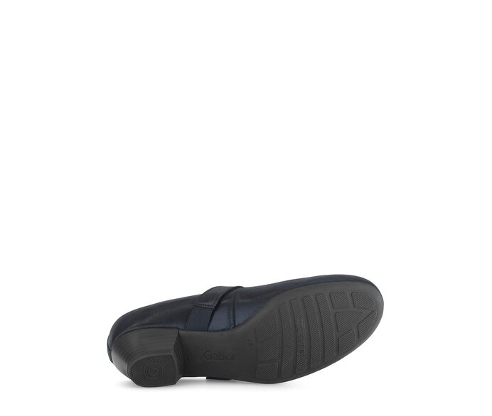Gabor Damen  Spangenpumps Blau - Effektleder