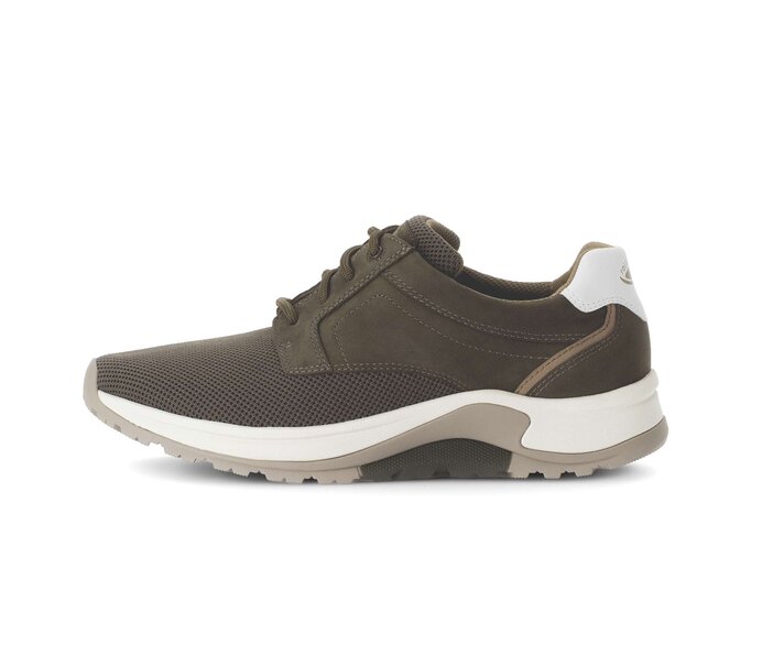 Gabor Herren Rollingsoft Sneaker Low Grün - Materialmix Leder/Textil
