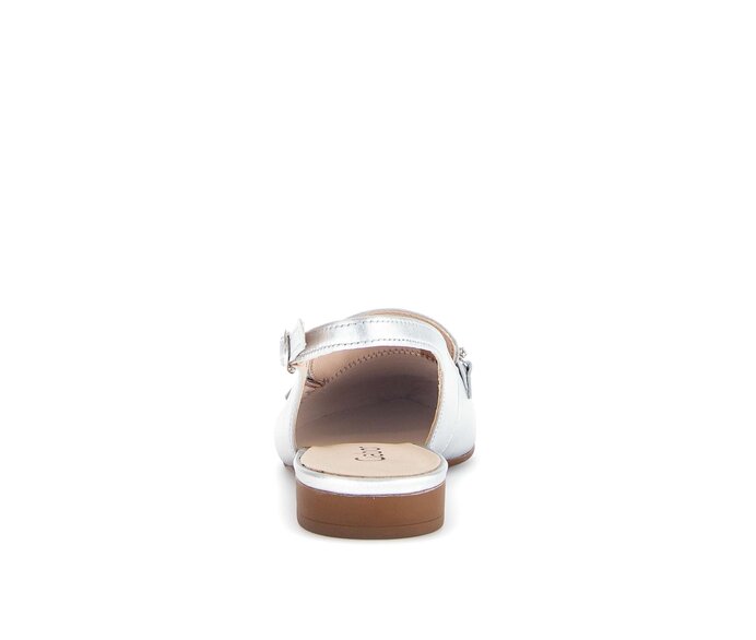 Gabor Damen  Slingpumps Silber - Effektleder