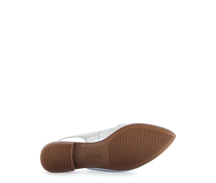 Gabor Damen  Slingpumps Silber - Effektleder