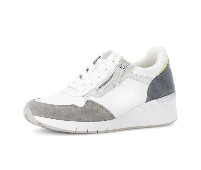 Gabor Damen  Sneaker Low Weiß - Materialmix Leder