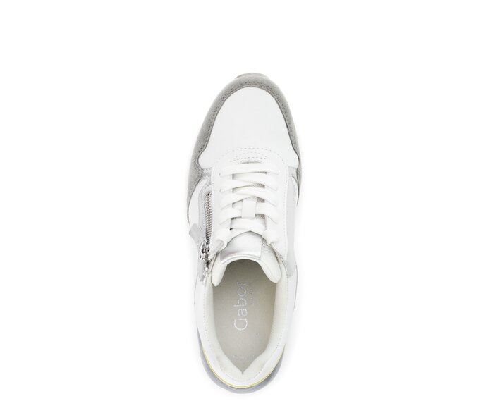 Gabor Damen  Sneaker Low Weiß - Materialmix Leder