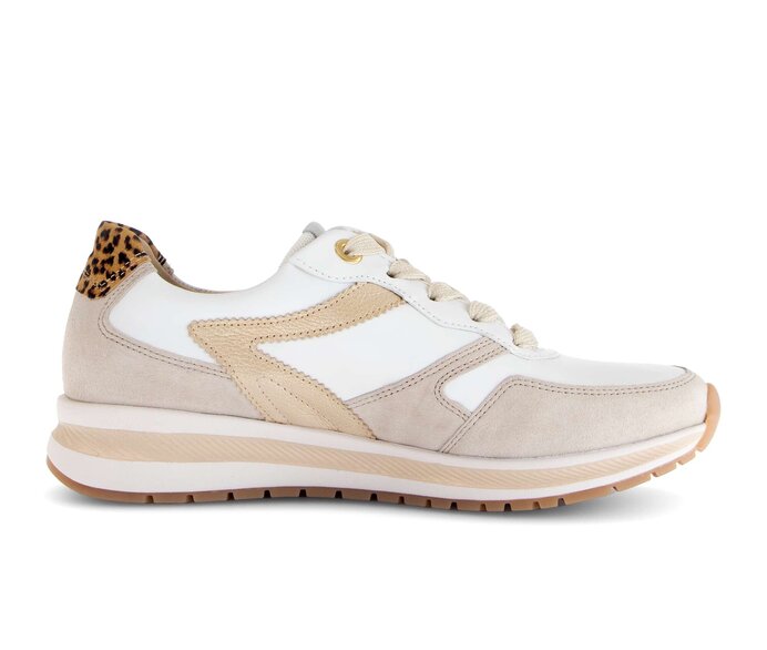 Gabor Damen  Sneaker Low Beige - Materialmix Leder