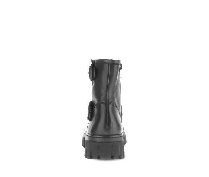 Gabor Damen  Biker Boots Schwarz - Glattleder