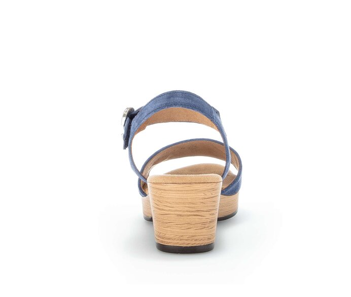 Gabor Damen  Plateau Sandale Blau - Rauleder