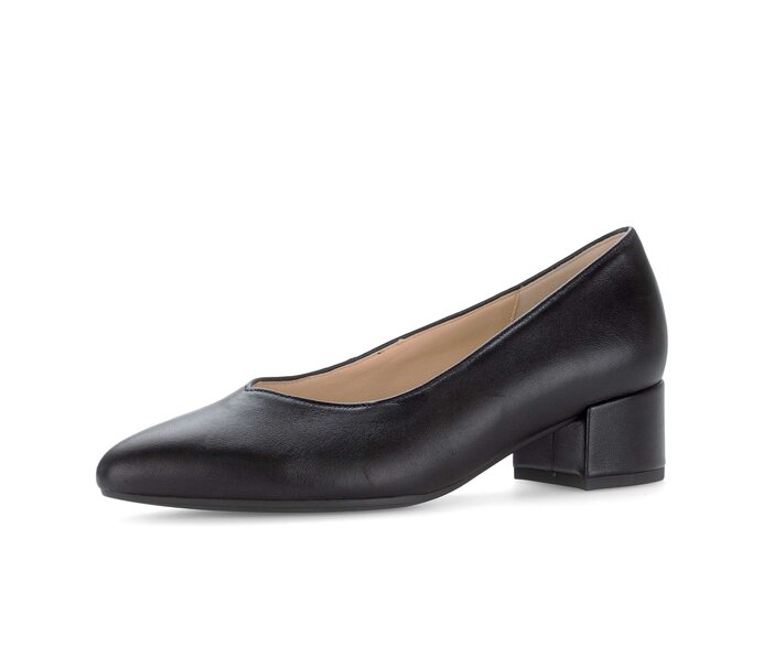 Gabor Damen  Eleganter Pumps Schwarz - Glattleder