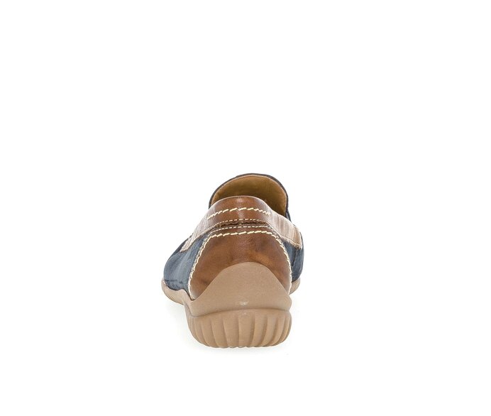 Gabor Damen  Mokassin Blau - Materialmix Leder