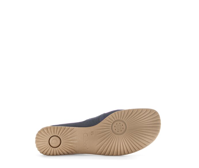 Gabor Damen  Mokassin Blau - Materialmix Leder