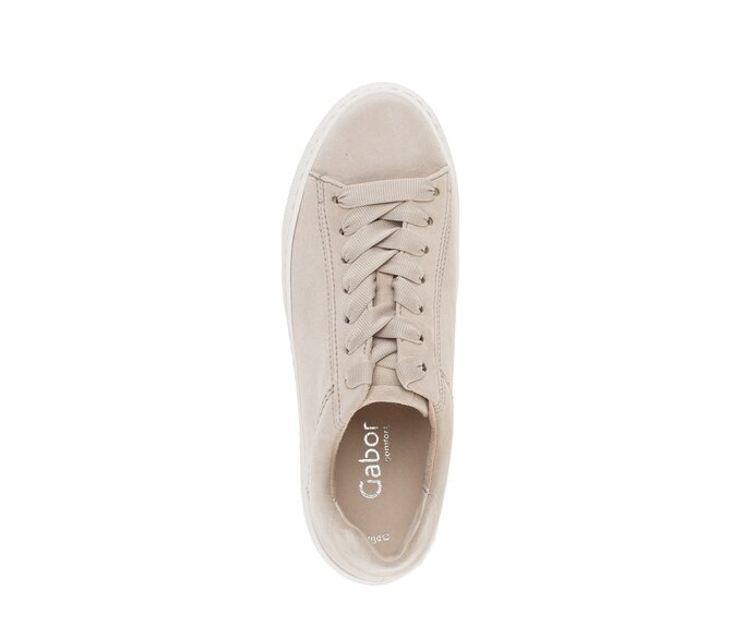 Gabor Damen  Sneaker Low Beige - Rauleder