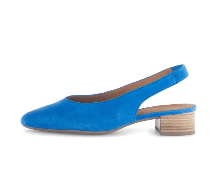 Gabor Damen Slingpumps Blau - Rauleder