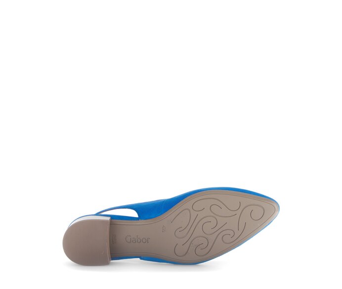 Gabor Damen  Slingpumps Blau - Rauleder