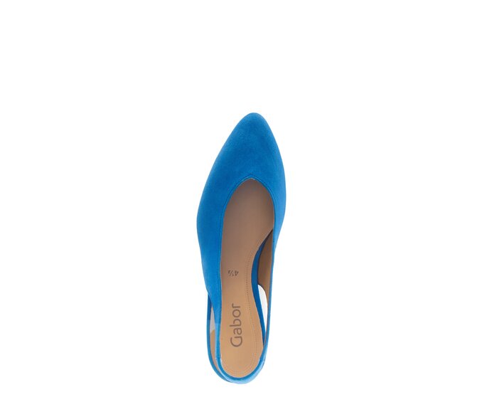 Gabor Damen  Slingpumps Blau - Rauleder