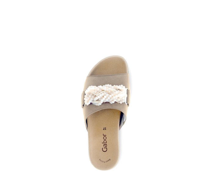 Gabor Damen  Pantolette Beige - Rauleder