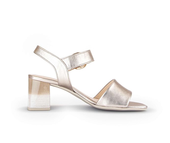 Gabor Damen  Riemchensandale Gold - Effektleder