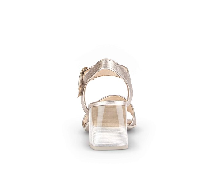 Gabor Damen  Riemchensandale Gold - Effektleder