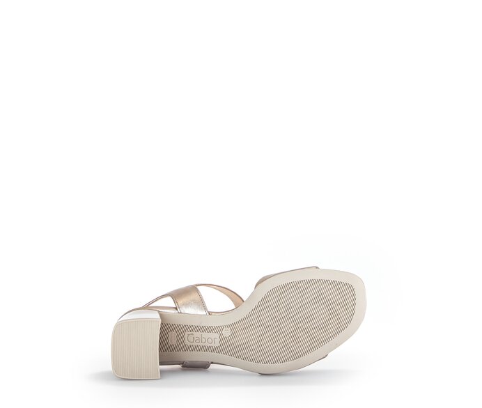 Gabor Damen  Riemchensandale Gold - Effektleder