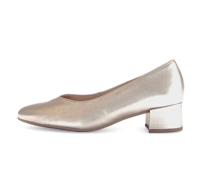 Gabor Damen Eleganter Pumps Gold - Effektleder