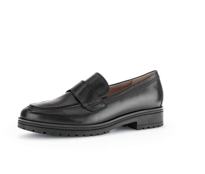 Gabor Damen  Slipper Schwarz - Glattleder