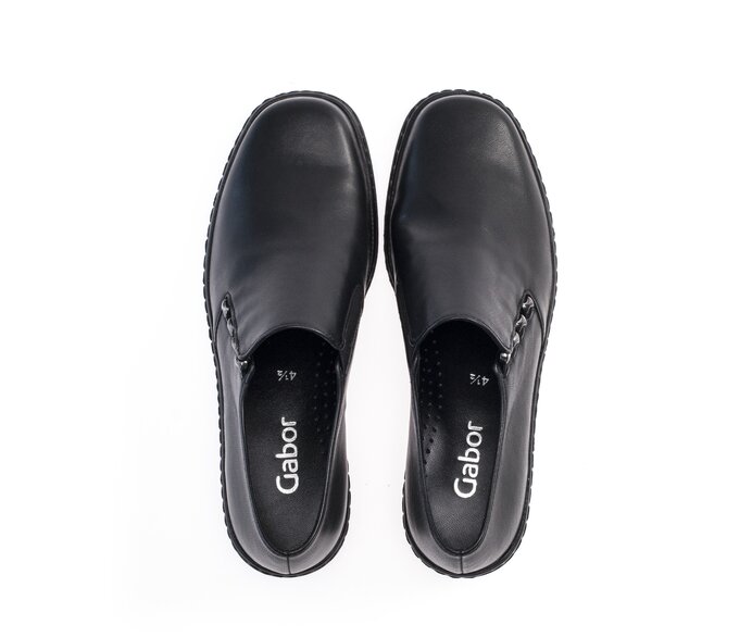 Gabor Damen  Slipper Schwarz - Glattleder
