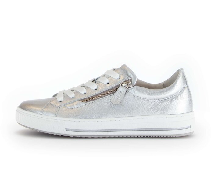 Gabor Damen Sneaker Low Silber - Effektleder