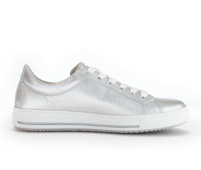 Gabor Damen  Sneaker Low Silber - Effektleder