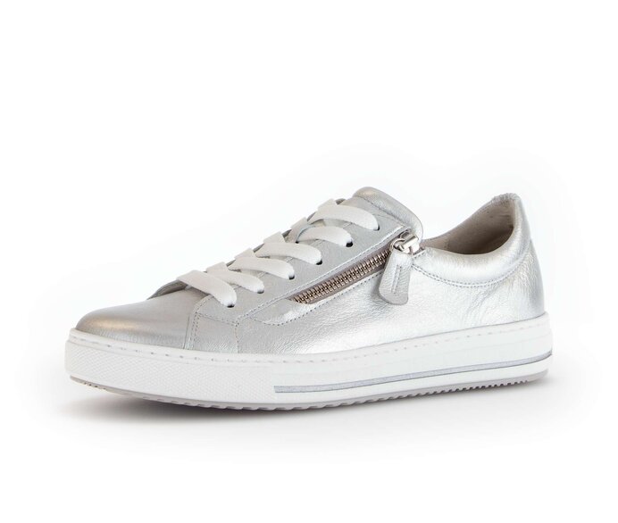 Gabor Damen  Sneaker Low Silber - Effektleder