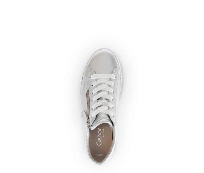 Gabor Damen  Sneaker Low Silber - Effektleder