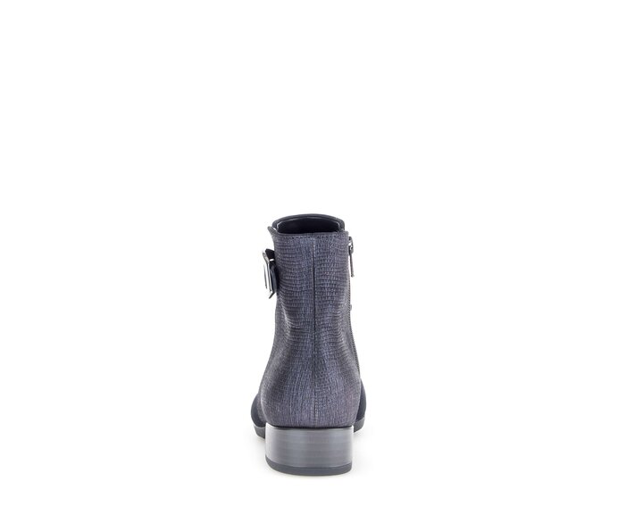 Gabor Damen  Elegante Stiefelette Blau - Materialmix Leder