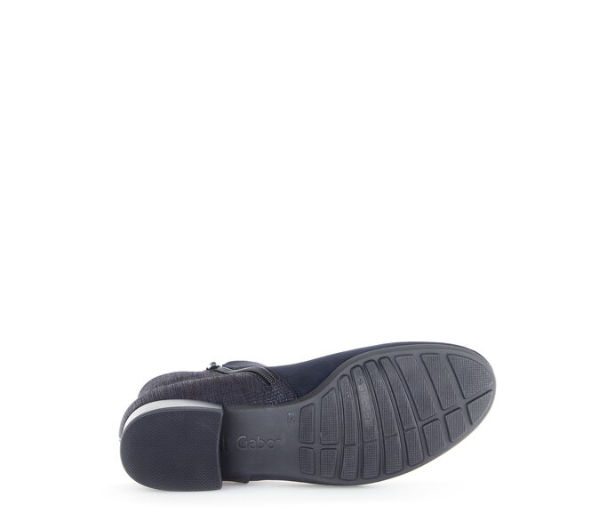 Gabor Damen  Elegante Stiefelette Blau - Materialmix Leder