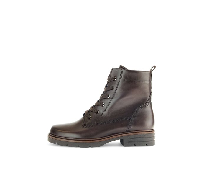 Gabor Damen Schnürstiefelette Braun - Glattleder