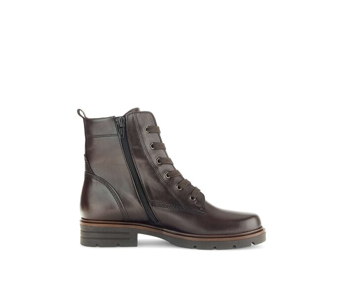 Gabor Damen  Schnürstiefelette Braun - Glattleder