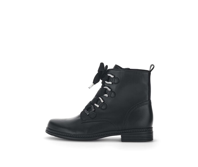 Gabor Damen Schnürstiefelette Schwarz - Glattleder