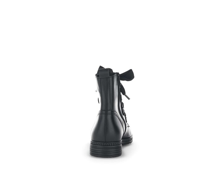 Gabor Damen  Schnürstiefelette Schwarz - Glattleder