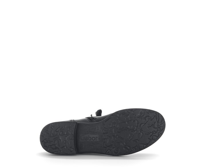 Gabor Damen  Schnürstiefelette Schwarz - Glattleder