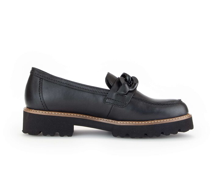 Gabor Damen  Loafer Schwarz - Glattleder
