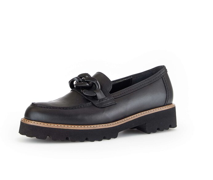 Gabor Damen  Loafer Schwarz - Glattleder