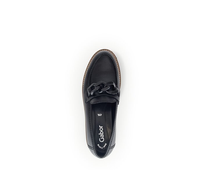 Gabor Damen  Loafer Schwarz - Glattleder