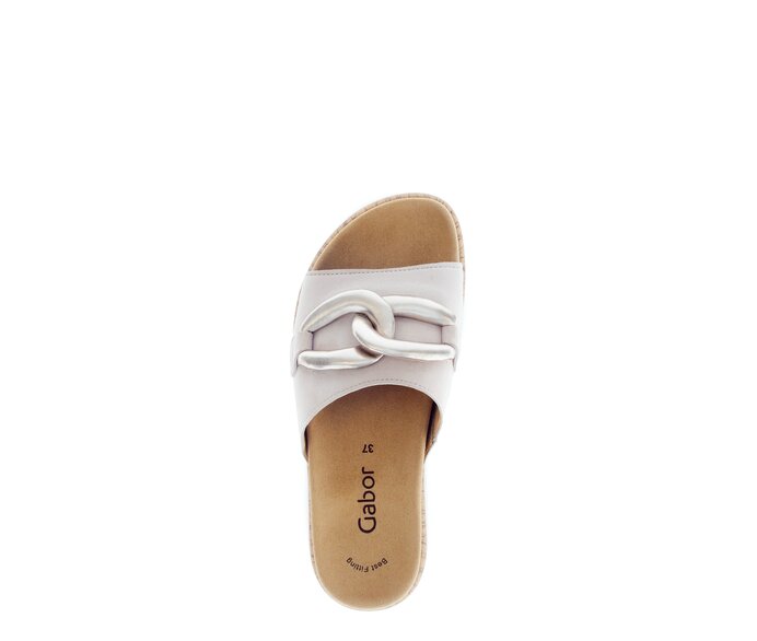 Gabor Damen  Pantolette Rosa - Materialmix Leder