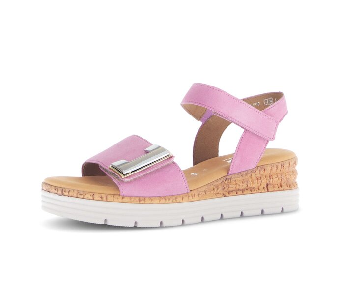 Gabor Damen  Riemchensandale Pink - Rauleder