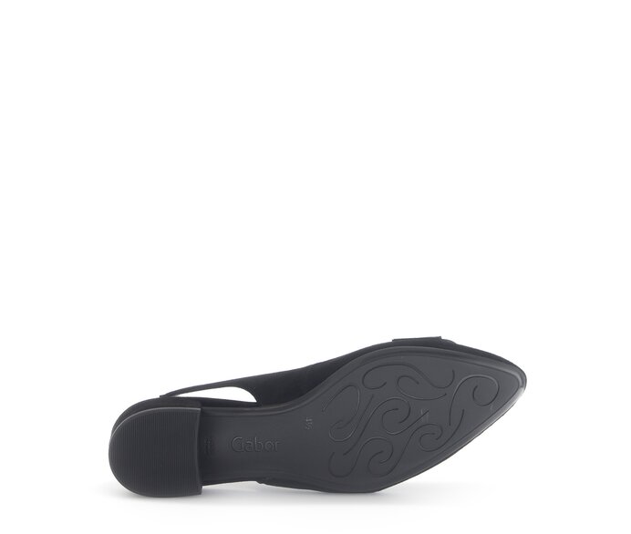 Gabor Damen  Slingpumps Schwarz - Rauleder