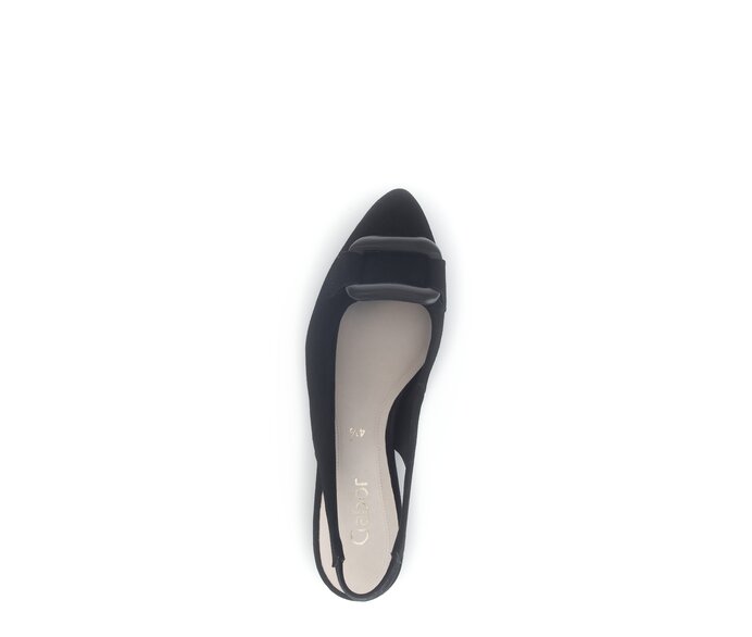 Gabor Damen  Slingpumps Schwarz - Rauleder