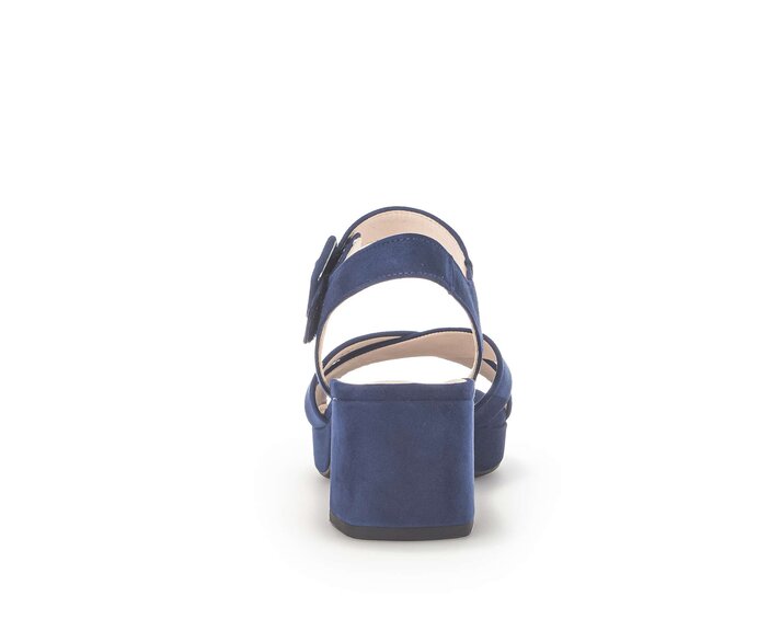 Gabor Damen  Plateau Sandale Blau - Rauleder