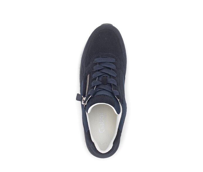 Gabor Damen  Sneaker Low Blau - Materialmix Leder/Lederimitat