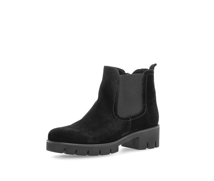 Gabor Damen  Chelsea Boot Schwarz - Rauleder