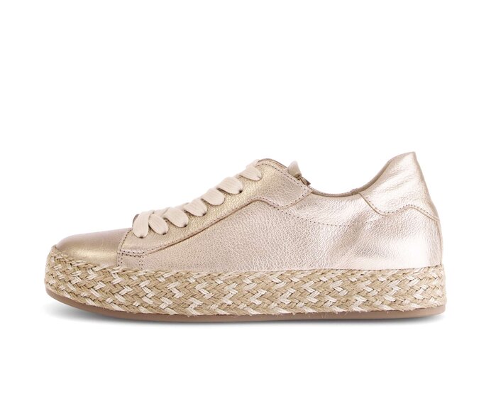 Gabor Damen Sneaker Low Beige - Effektleder