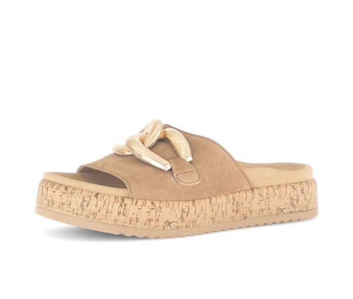 Gabor Damen  Pantolette Braun - Materialmix Leder