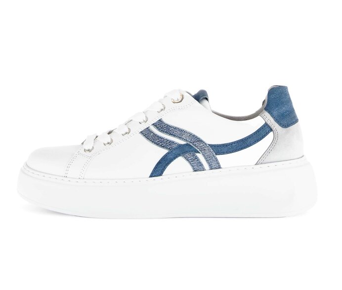 Gabor Damen Sneaker Low Weiß - Materialmix Leder